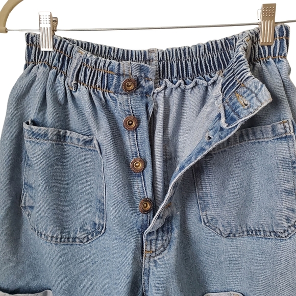 Vintage-Inspired High Waist Denim Shorts Retro Baggy Coastal Cowgirl - Picture 8 of 10